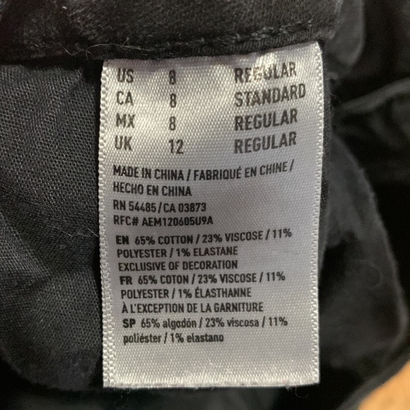 Black Distressed American Eagle Jeggings 8 REG - Picture 4 of 4